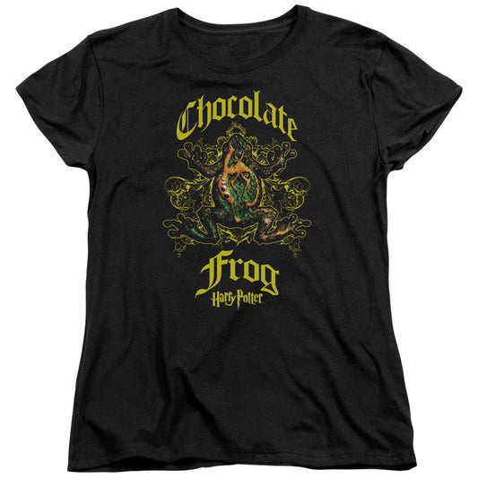Harry Potter - Chocolate Frog - Short Sleeve Womens Tee - Black T-shirt