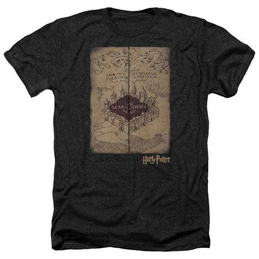 Harry Potter - Marauders Map - Adult Heather-black