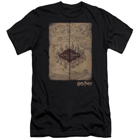 Harry Potter - Marauders Map - Short Sleeve Adult 30/1 - Black T-shirt