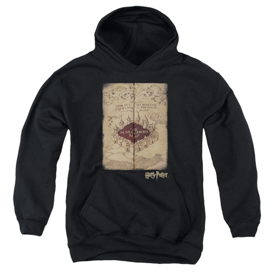 Harry Potter - Marauders Map - Youth Pull-over Hoodie - Black