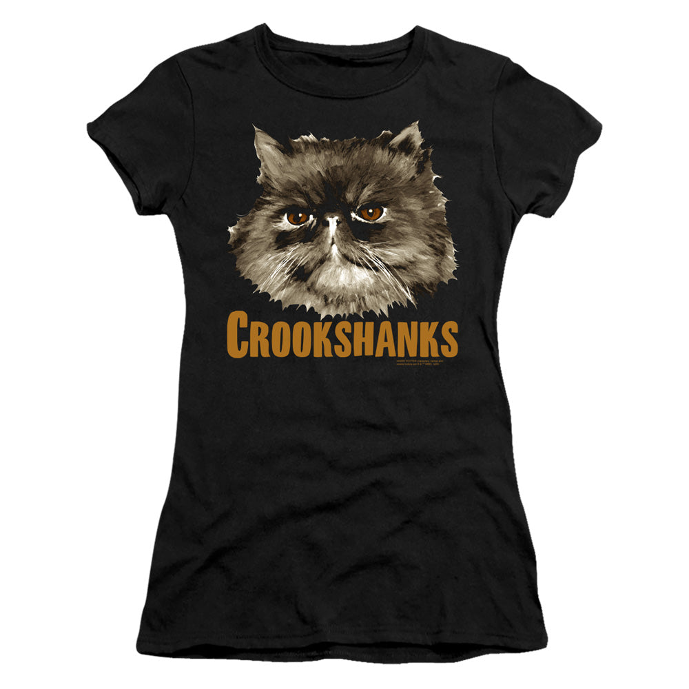 Harry Potter - Crookshanks - Short Sleeve Junior Sheer - Black T-shirt