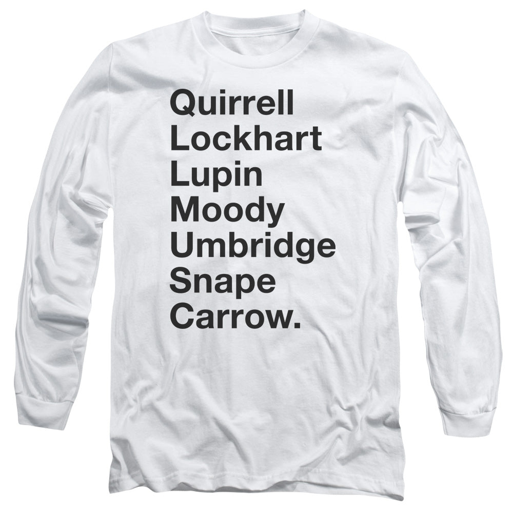 Harry Potter - Professors - Long Sleeve Adult 18/1 - White T-shirt