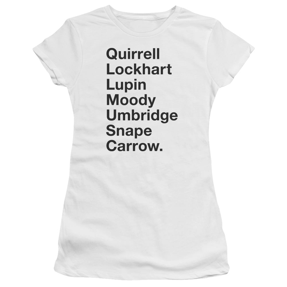 Harry Potter - Professors - Short Sleeve Junior Sheer - White T-shirt