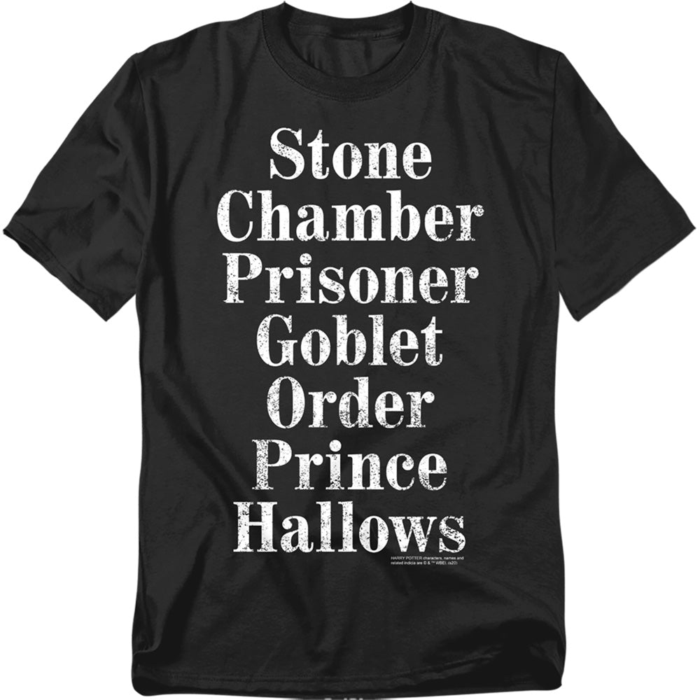 Harry Potter - Titles - Short Sleeve Adult 18/1 - Black T-shirt