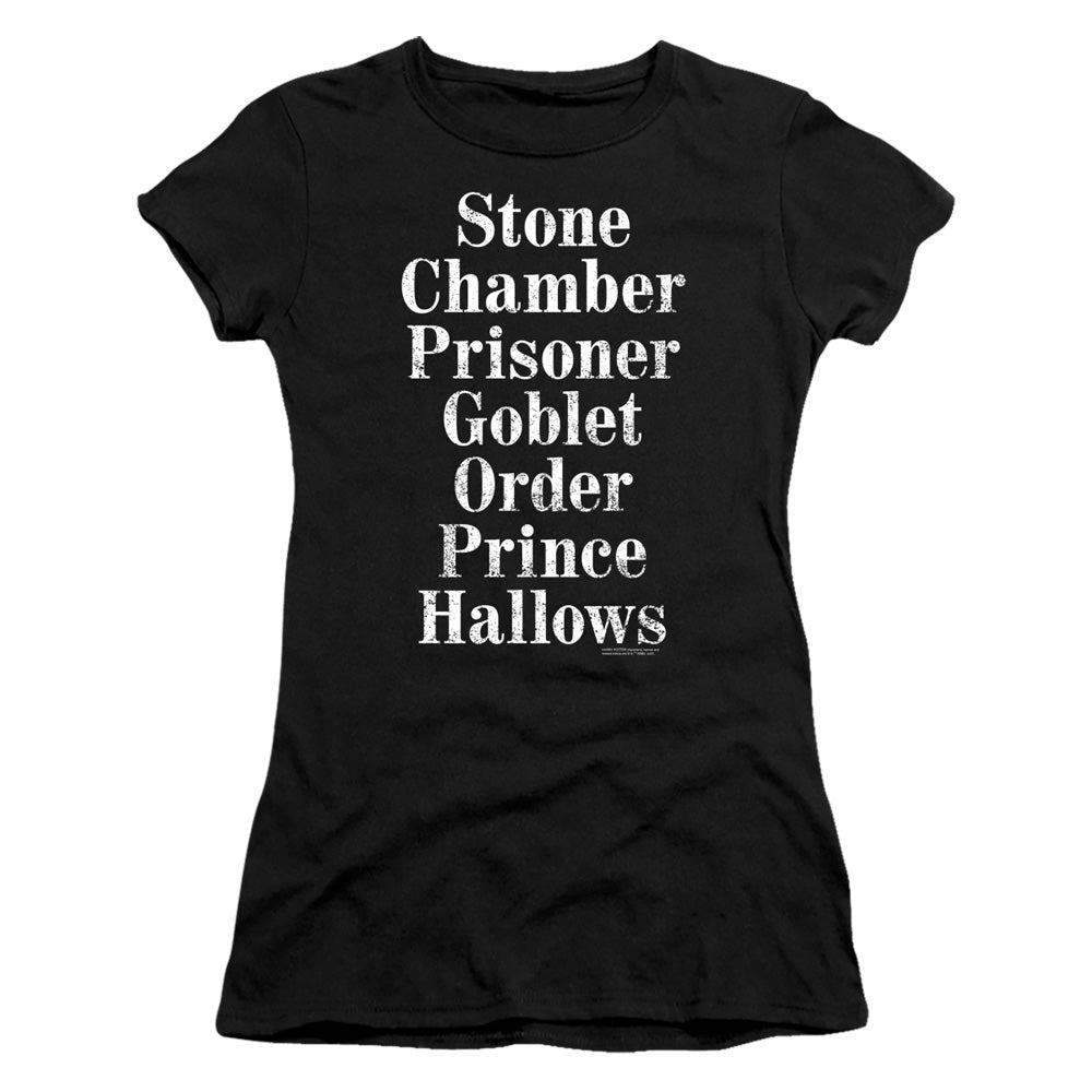 Harry Potter - Titles - Short Sleeve Junior Sheer - Black T-shirt