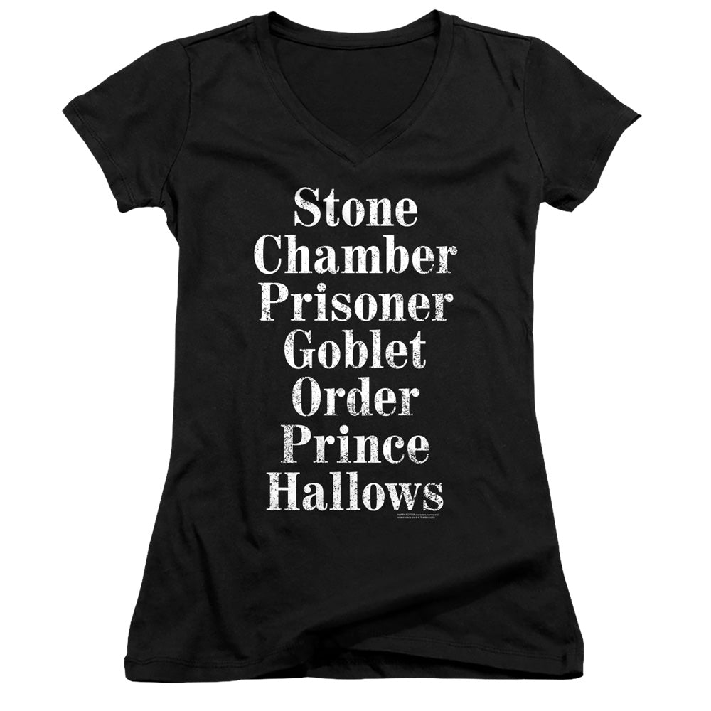 Harry Potter - Titles-junior V-neck - Black