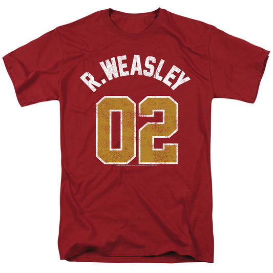 Harry Potter - Weasley Jersey - Short Sleeve Adult 18/1 - Cardinal T-shirt