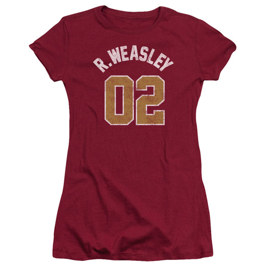 Harry Potter - Weasley Jersey - Short Sleeve Junior Sheer - Red T-shirt