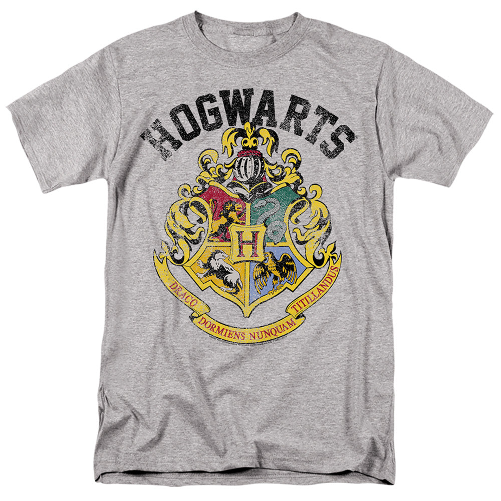 Harry Potter - Hogwarts Crest - Short Sleeve Adult 18/1 - Athletic Heather T-shirt