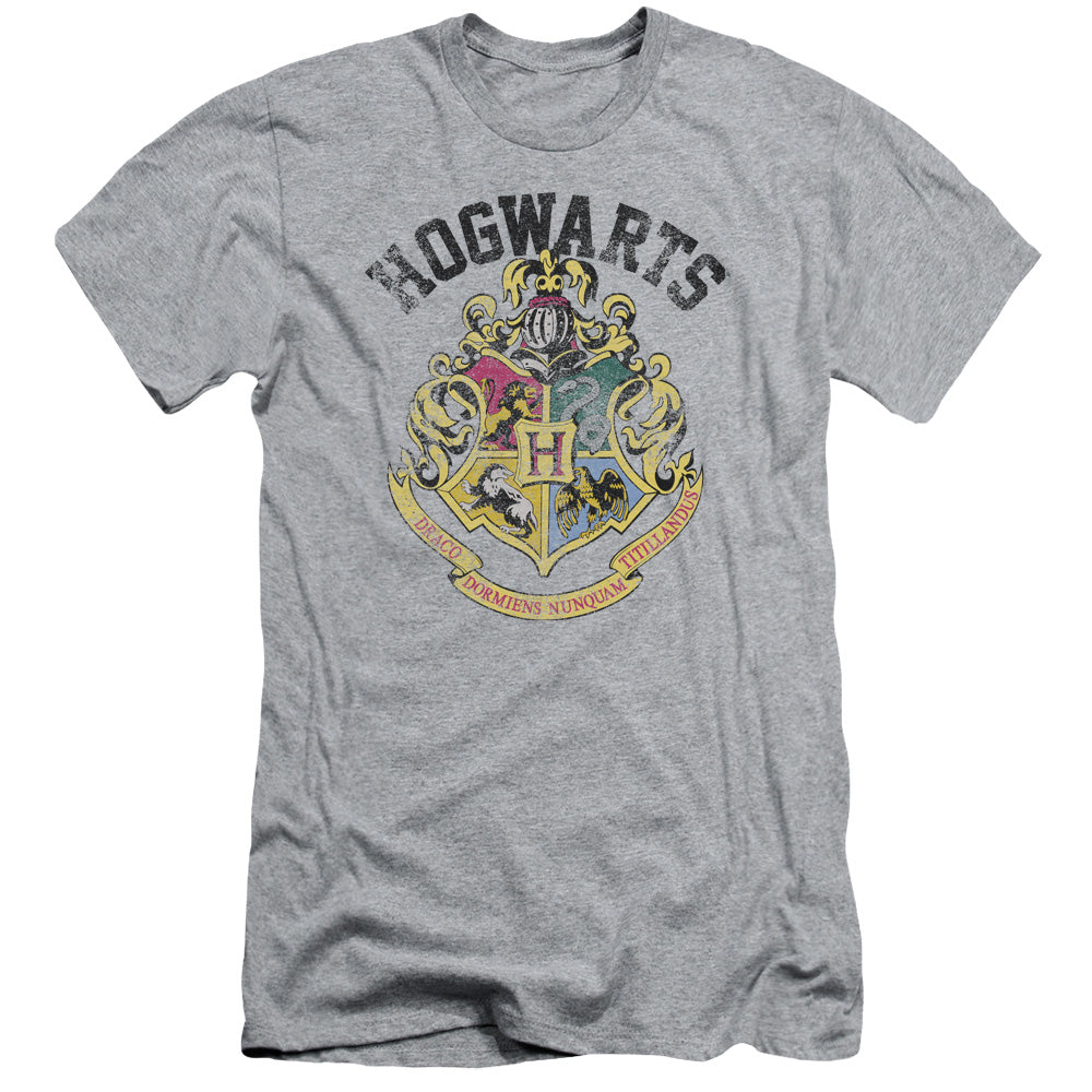 Harry Potter - Hogwarts Crest - Short Sleeve Adult 30/1 - Athletic Heather T-shirt