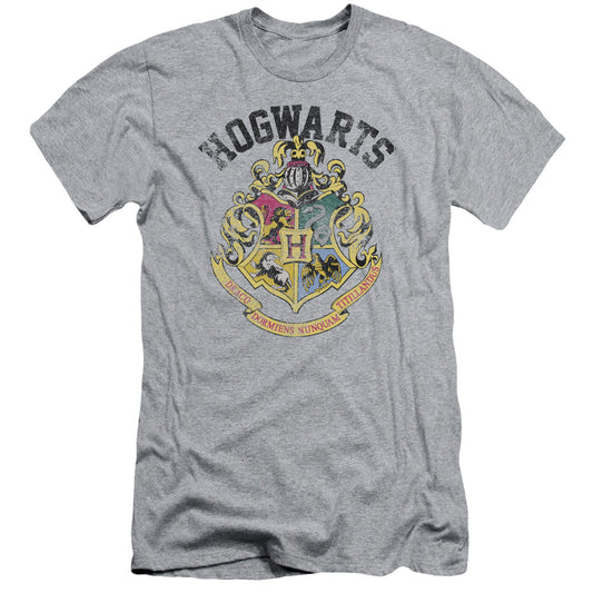 Harry Potter - Hogwarts Crest - Short Sleeve Adult 30/1 - Athletic Heather T-shirt