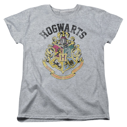 Harry Potter - Hogwarts Crest - Short Sleeve Womens Tee - Athletic Heather T-shirt
