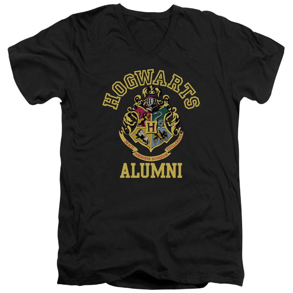 Harry Potter - Hogwarts Alumni - Short Sleeve Adult V-neck 30/1 - Black T-shirt