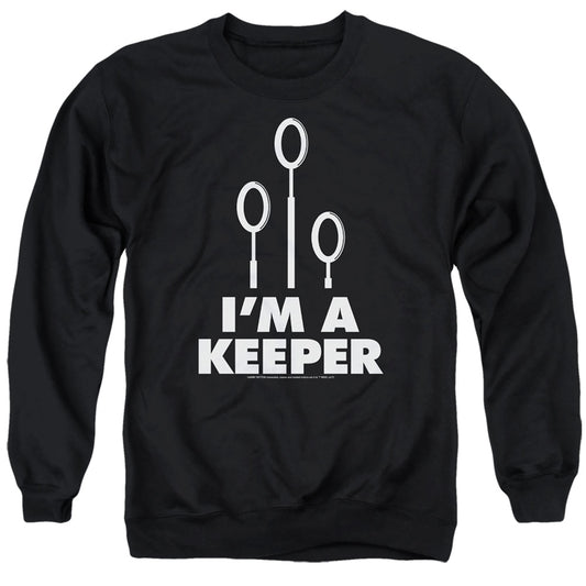 Harry Potter - Keeper - Adult Crewneck Sweatshirt - Black