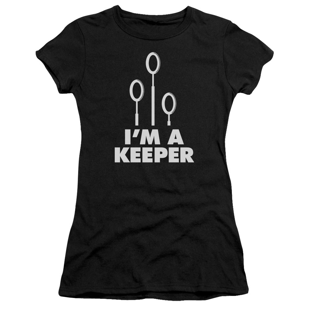 Harry Potter - Keeper - Short Sleeve Junior Sheer - Black T-shirt