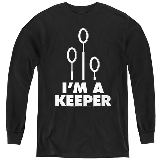 Harry Potter - Keeper - Youth Long Sleeve Tee - Black