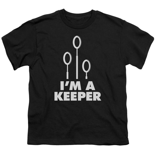 Harry Potter - Keeper - Short Sleeve Youth 18/1 - Black T-shirt