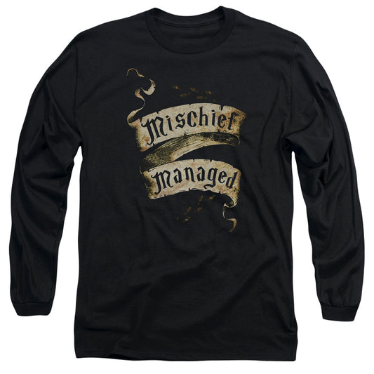 Harry Potter - Mischief Managed - Long Sleeve Adult 18/1 - Black T-shirt