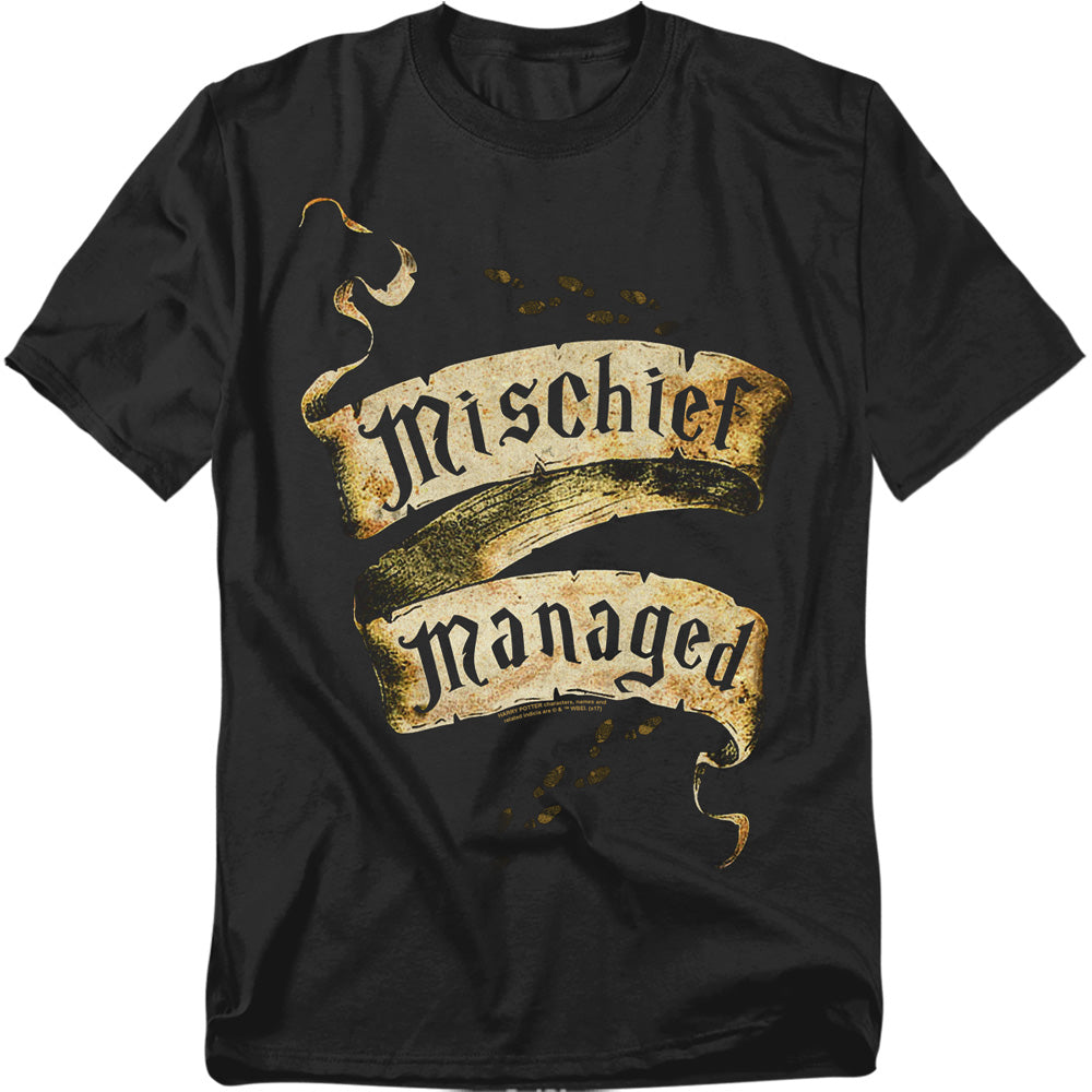 Harry Potter - Mischief Managed - Short Sleeve Adult 18/1 - Black T-shirt