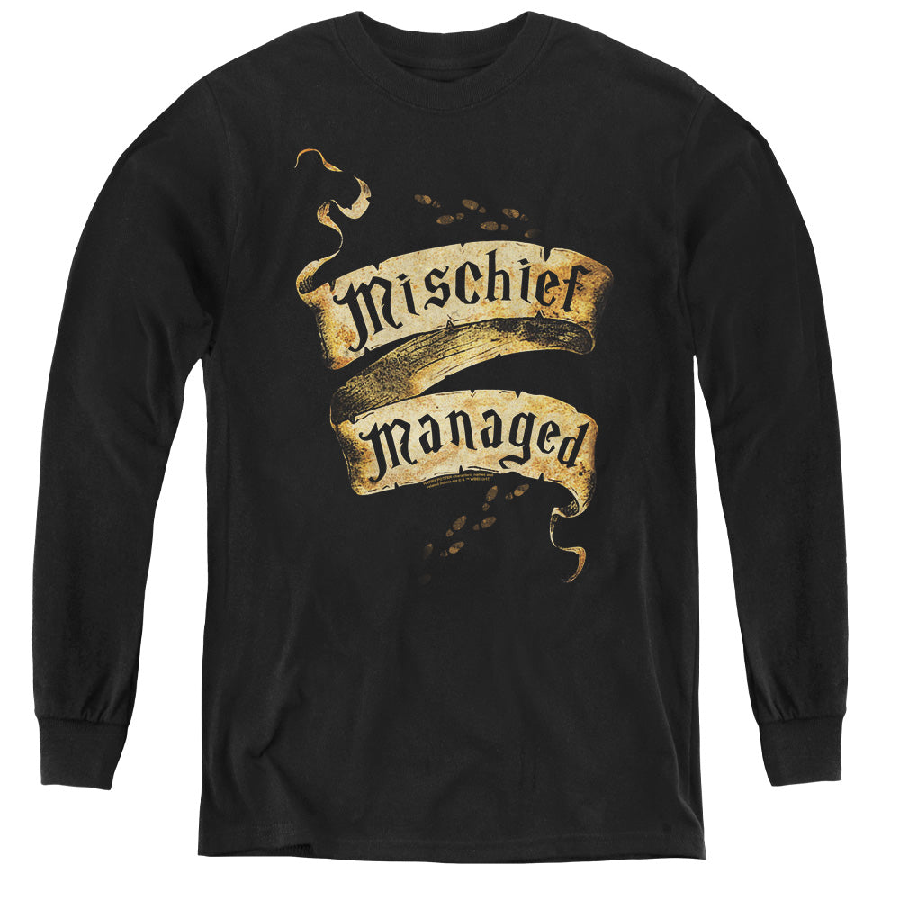 Harry Potter - Mischief Managed - Youth Long Sleeve Tee - Black
