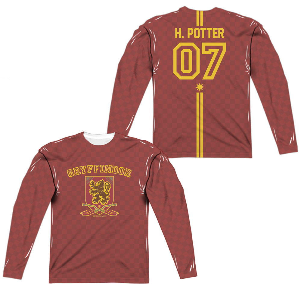Harry Potter - Potter Sweater (Front/back Print) - Long Sleeve Adult Poly Crew  - White T-shirt