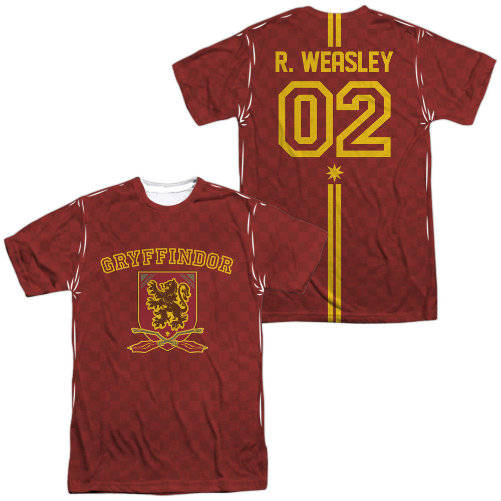Harry Potter - Weasley Sweater (Front/back Print) - Short Sleeve Adult Poly Crew - White T-shirt