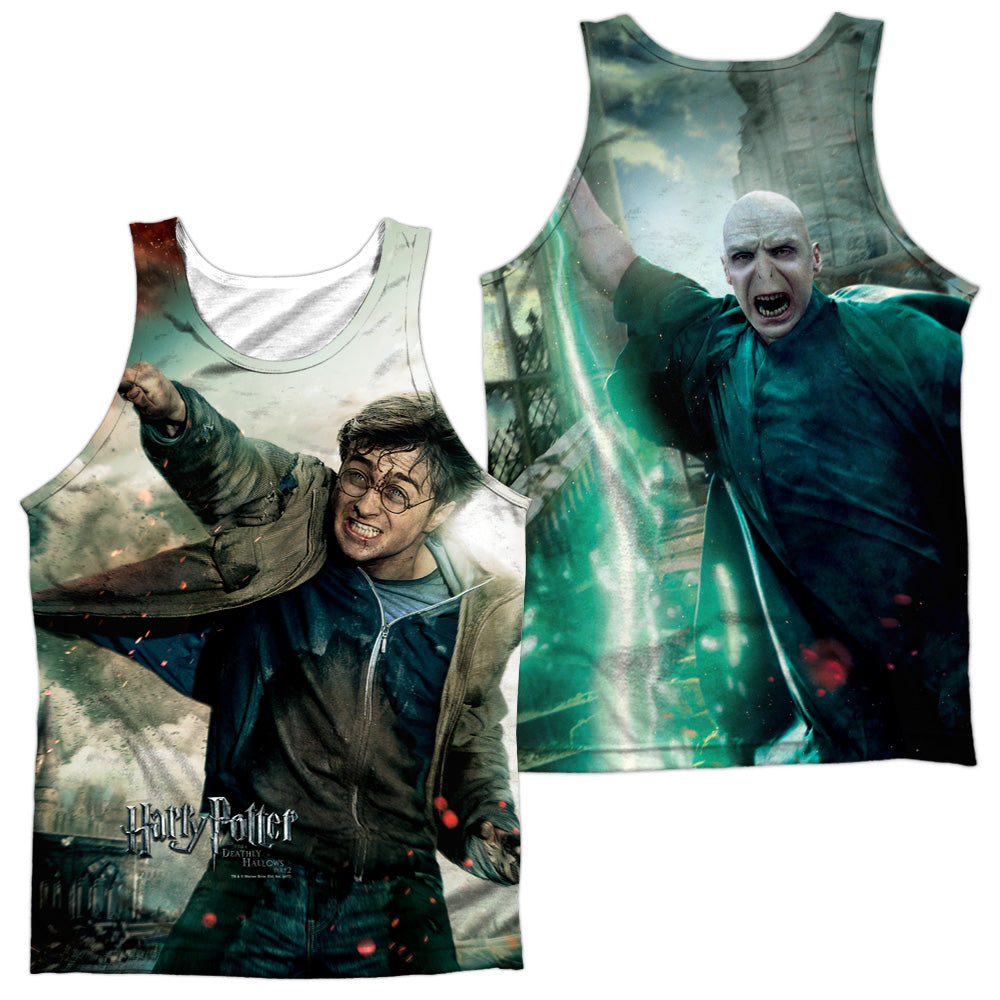 Harry Potter - Harry Vs Voldemort (Front/back Print) - Adult Poly Tank Top - White