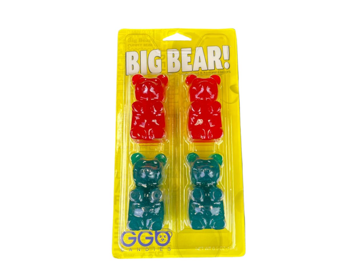 Big Gummy Bear 4-Pack - Cherry & Blue Raspberry