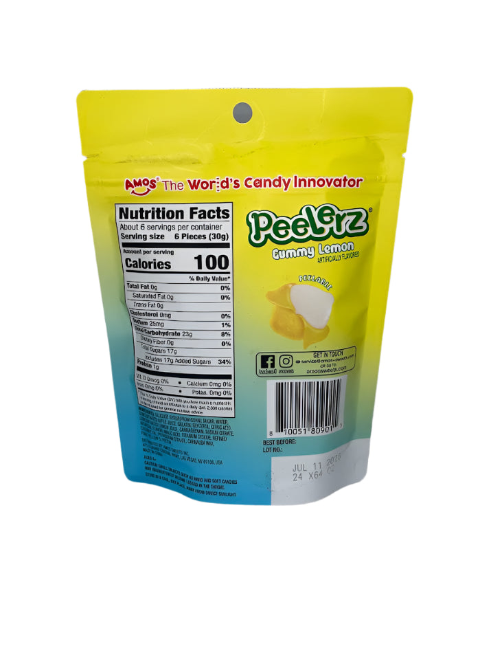 Peelerz Gummy Sour Lemon 6oz