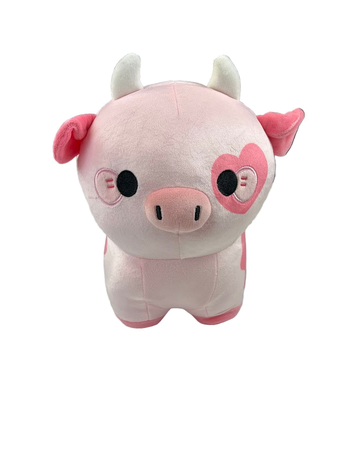 Strawberry Milk Cow 10in Plush