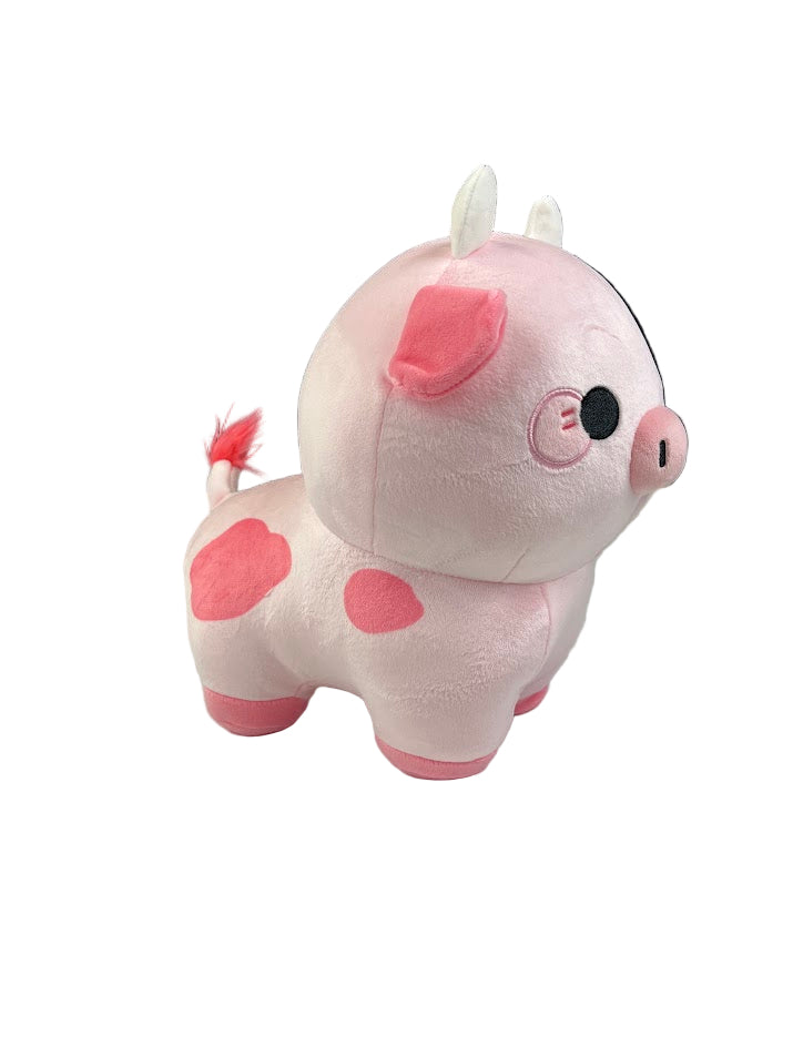 Strawberry Milk Cow 10in Plush