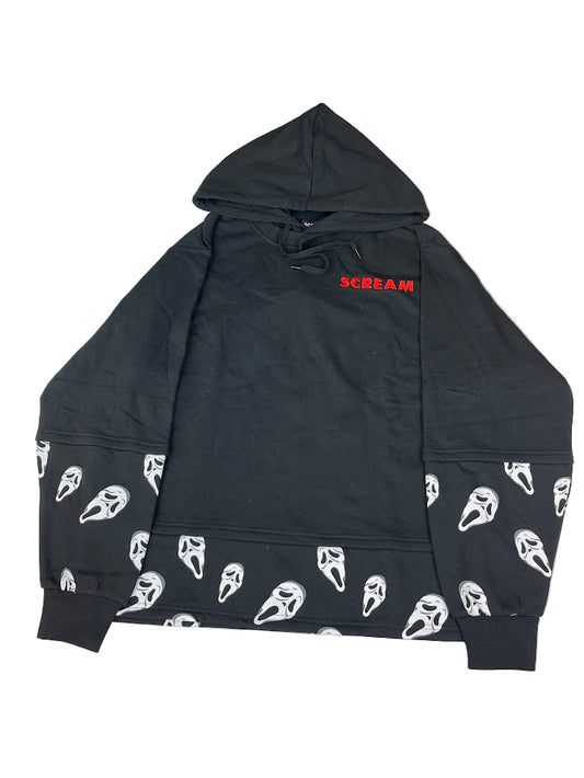 Scream Ghost Face Overlay Hoodie