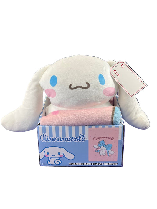 Sanrio Cinnamoroll Bow Hugger and Throw Set