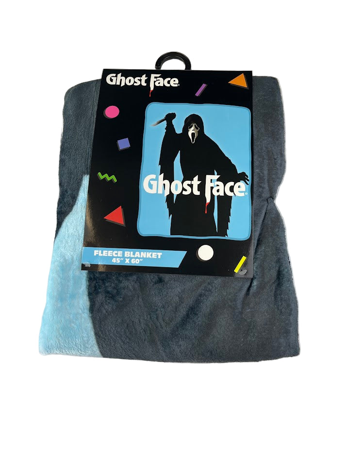 Scream Ghost Face Blue Fleece Blanket