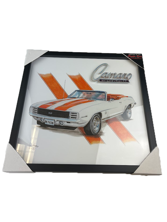 Camaro Pacer Glass Print Wall Art