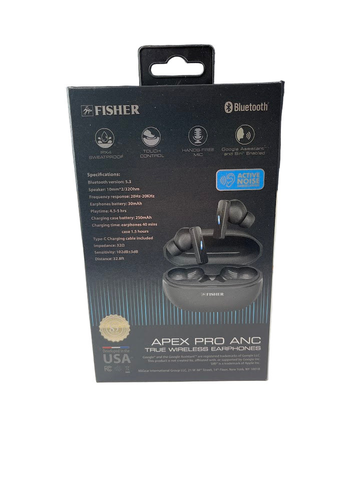 Apex Pro Active Noise Cancelling True Wireless Earphones - Black