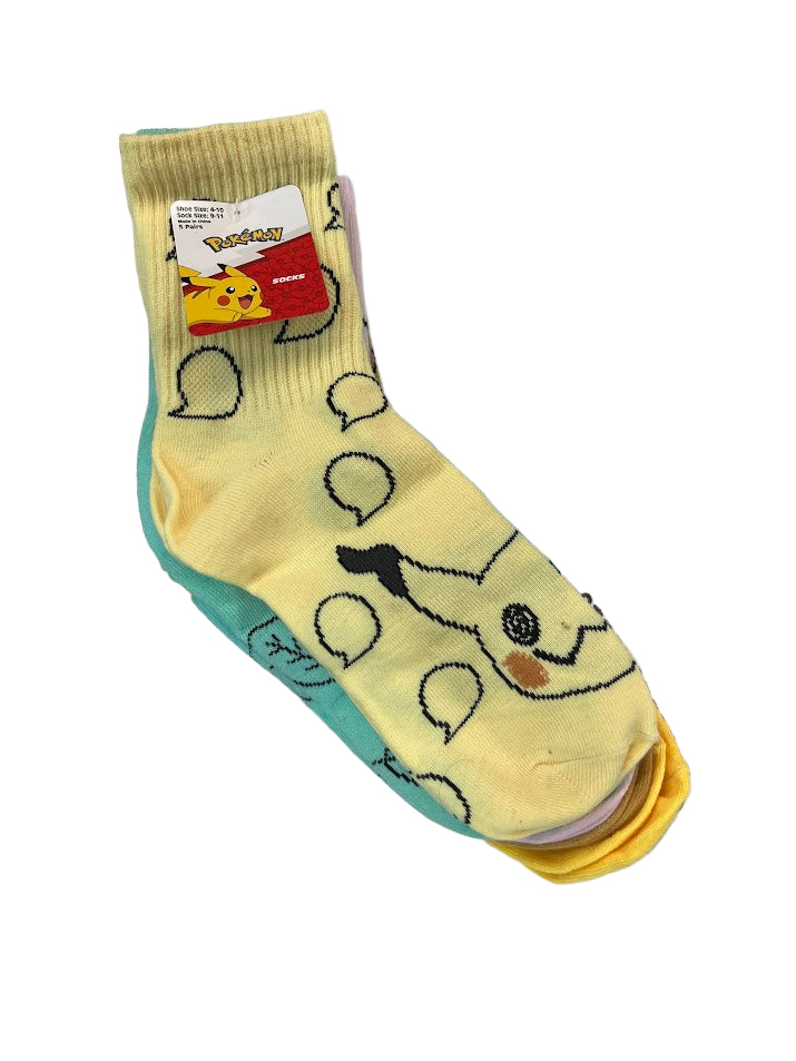 Pokemon Mono Socks 5-Pack