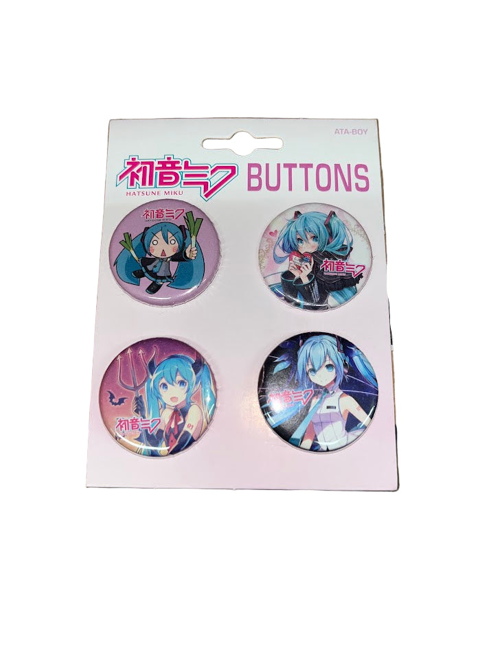 Hatsune Miku Button 4-Pack
