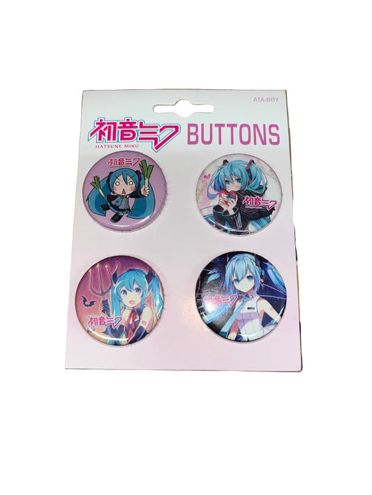 Hatsune Miku Button 4-Pack