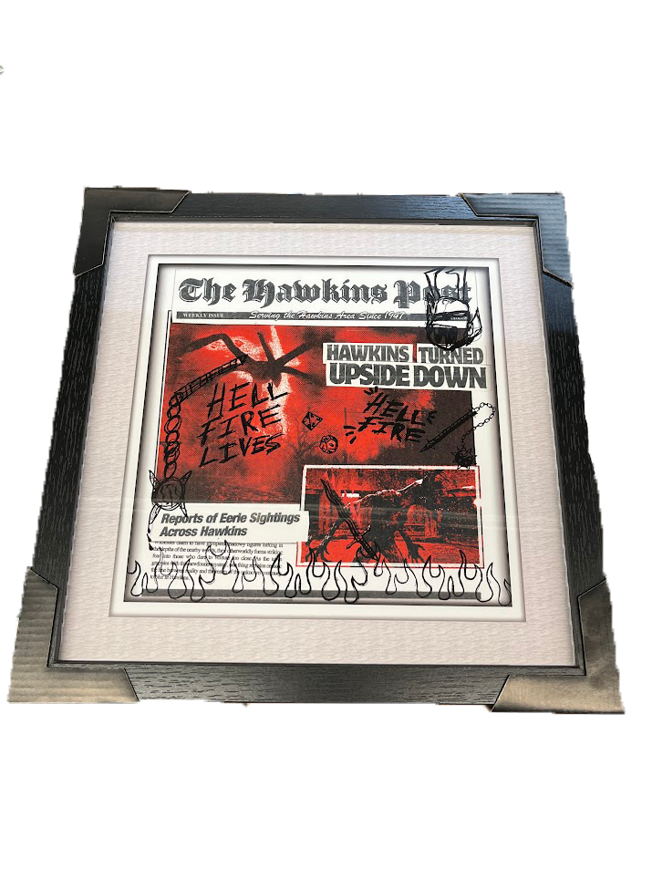 Stranger Things Hawkins Post 12" Frame Print