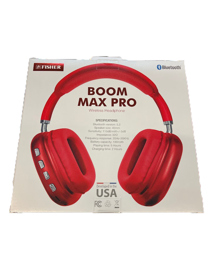 Boom Max Pro Wireless Headphones - Red