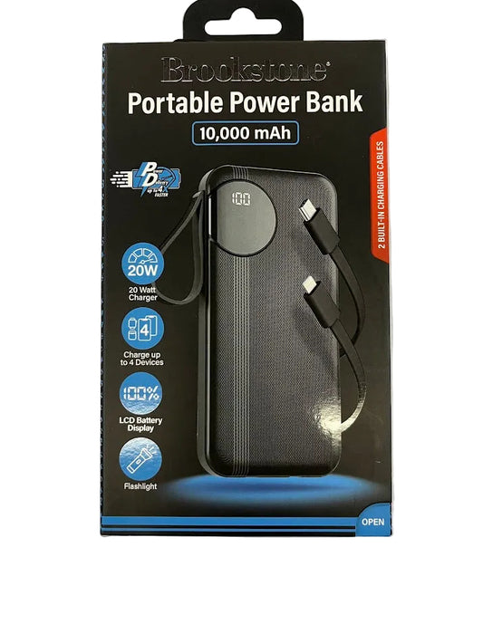 Brookstone Portable 10mAh Power Bank