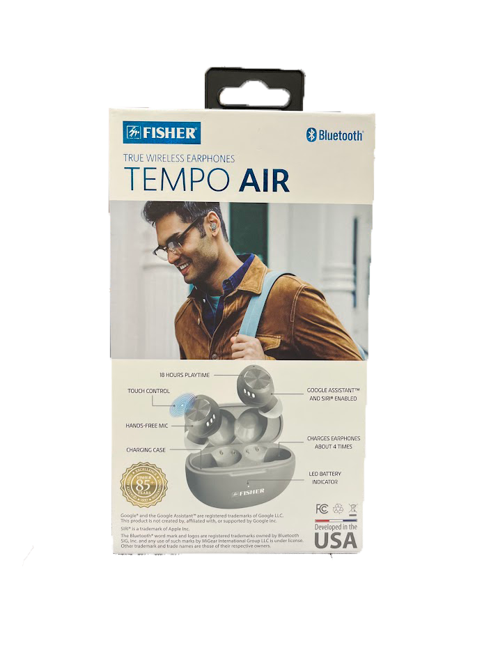 Tempo Air True Wireless Earphones - Silver
