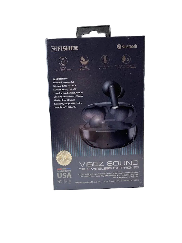 True Wireless Vibez Airmax Earphones - Black