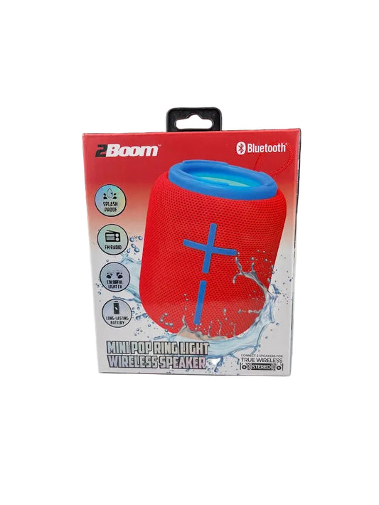 Mini Pop Ring Light Wireless Speaker - Red