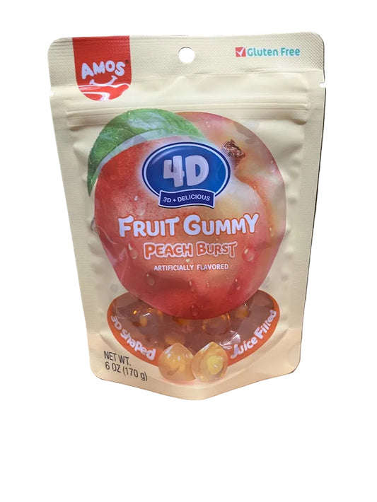4d Gummy Peach Burst 6oz