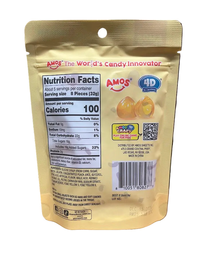 4d Gummy Peach Burst 6oz