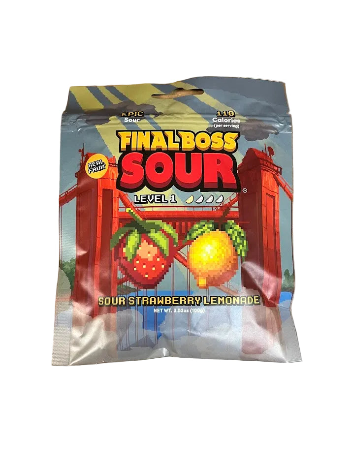 Final Boss Sour Strawberry Lemonade Level 1 Candy