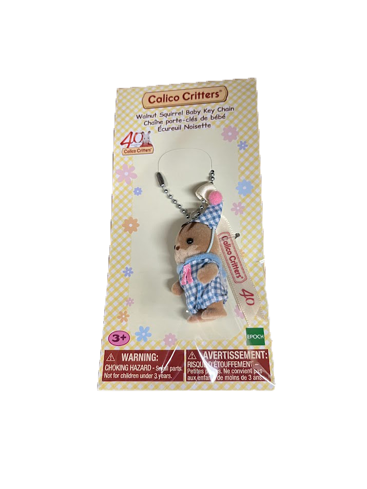 Calico Critter Walnut Squirrel Baby Keychain