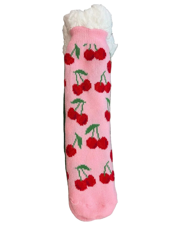 Cherries Sherpa Socks